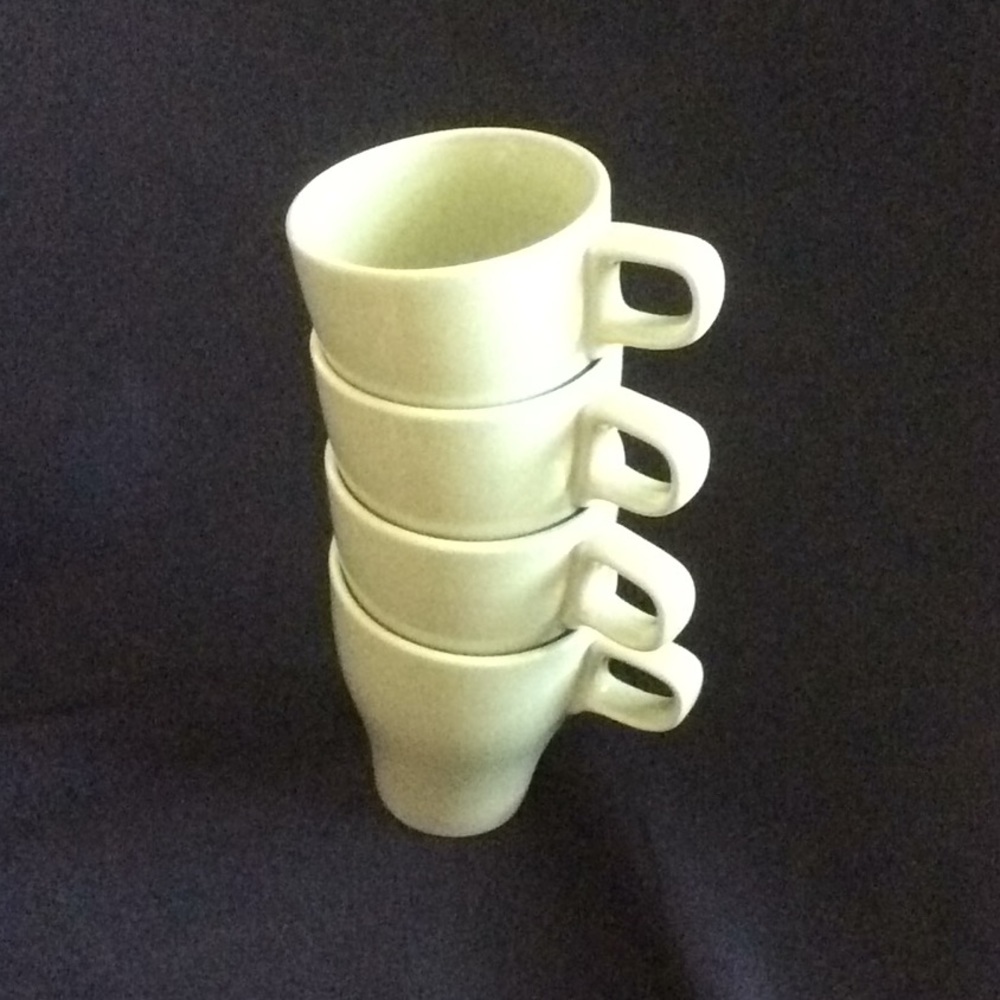IKEA green set of 4 EUC mugs Coffee cup lime green